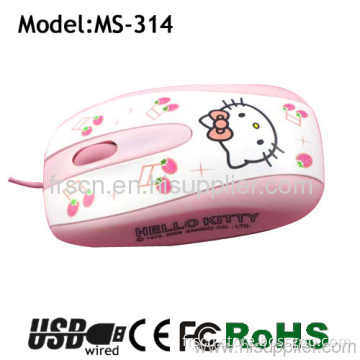 Ms-314 Water Transfer Wired 3d Optical Usb Cable Mouse 